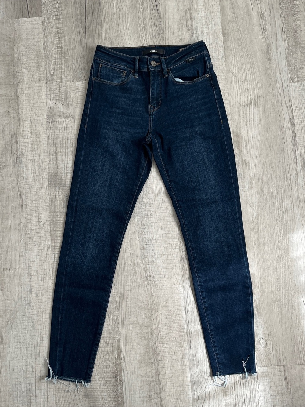 Mavi super skinner high rise dark wash denim jeans size 24” - 25” Alissa Ankle